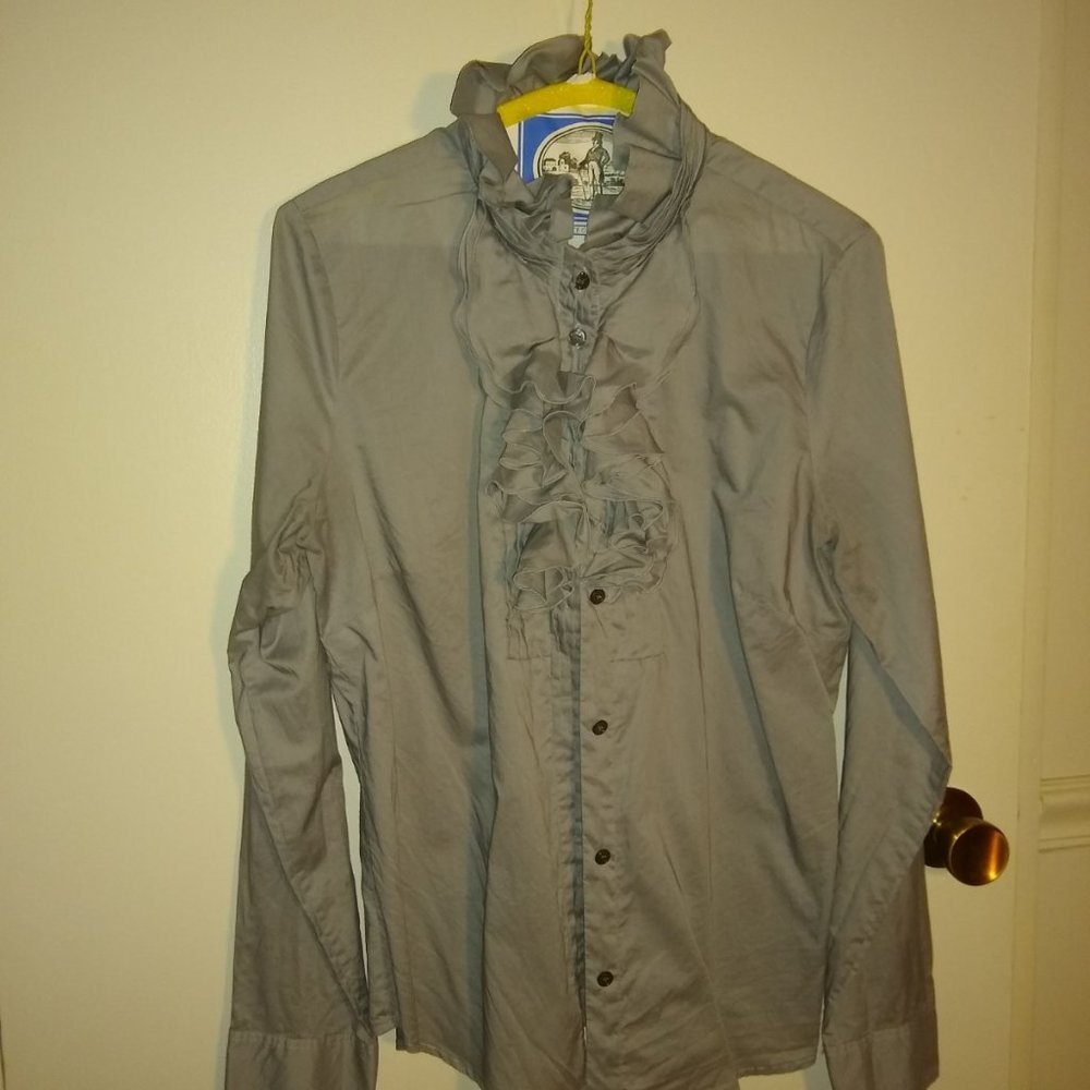 J.Crew Ruffled Tuxedo Blouse